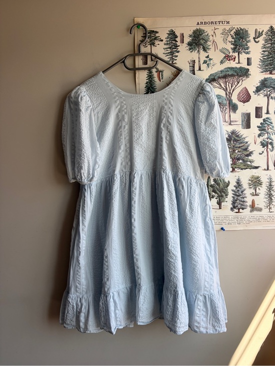 Sunday Best Dresses & Skirts - Sunday Best Zane Babydoll Sky Blue Dress Small